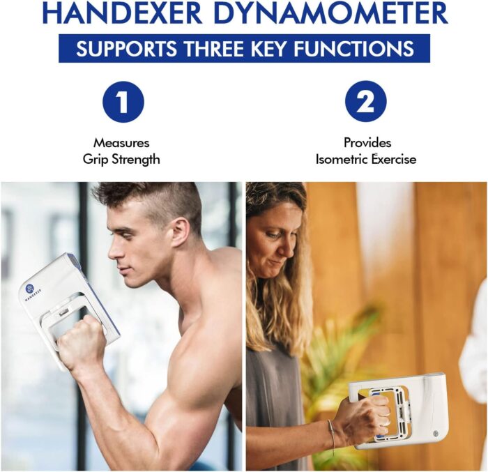 Grip Strength Tester 265lb/120kg, Digital Hand Dynamometer FDA Registered with Backlit LCD for Grip Strength Testing and Training - Image 6