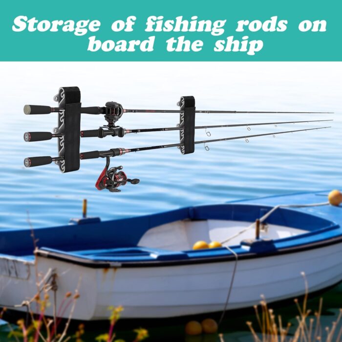 RunNico 2 pack Boating Vertical Fishing Rod Holders,Fishing Rod Holder,Boating Vertical Fishing Rod Rack for Storage,Fishing Pole Strap for Boat Deck - Image 7