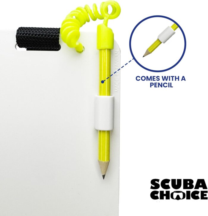 Scuba Choice 6" x 4" Diving Slate with Clip & Graphite Pencil – Waterproof Reusable Underwater Writing Pad for Scuba Diving, Snorkeling, Freediving and Diving Lessons - Image 5