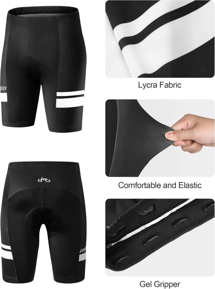 INBIKE Cycling Jersey Mens Set Reflective Breathable Biking Outfit Quick-Dry Bib Bicycle Jersey with 3D Padded Shorts - Image 5