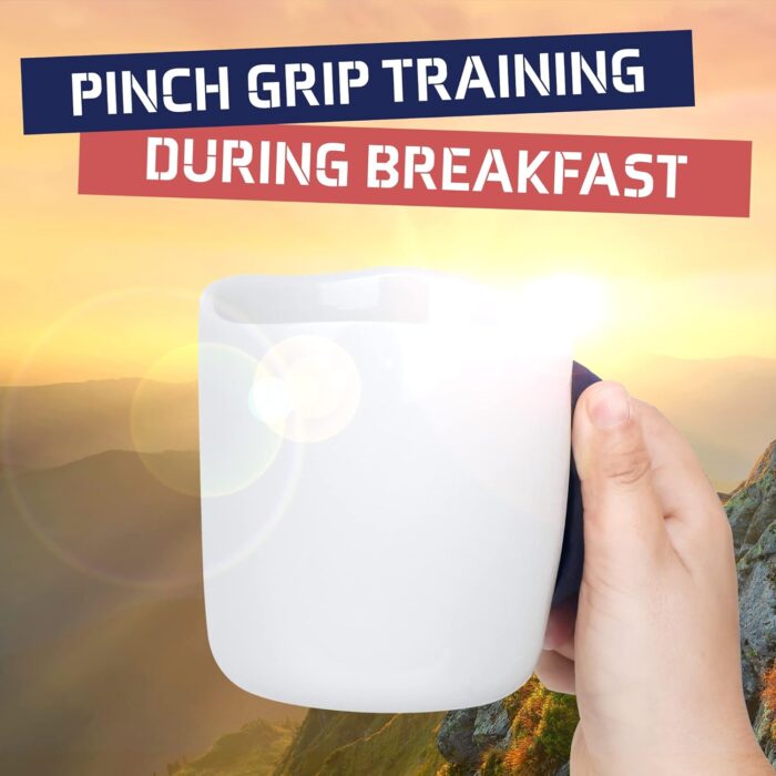 IMPRESA 2 Pack XL 15oz Ceramic Rock Climbing Mugs with Resin Holds - Gifts for Climbers - Training Gear - Home Decor - Image 2