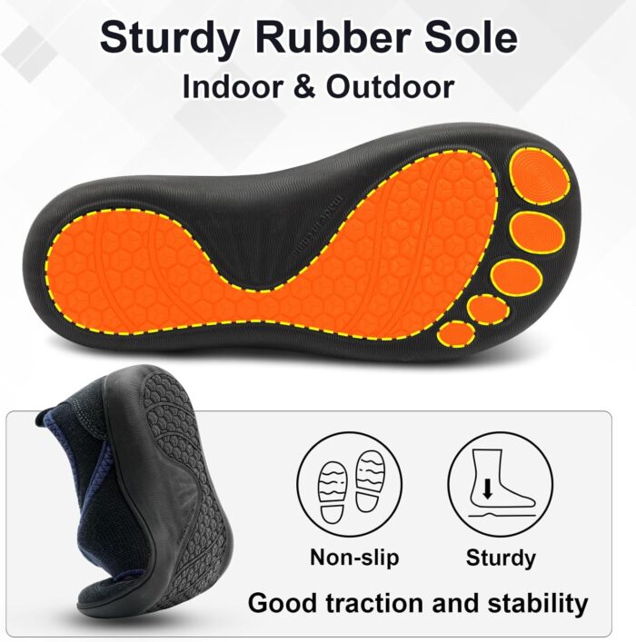 BARERUN Womens Slippers Wide Diabetic Shoes for Women Adjustable House Slippers Swollen Bunions Neuropathy House Shoes Stable Non Slip Barefoot Walking Shoes Indoor Outdoor - Image 5