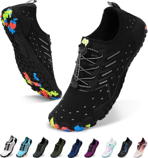 Hike Barefoot Water Shoes Women Men Footwear Wide Toe Quick-Dry Pro Barefoot Swim Beach Breathable Grounding Shoes Non-Slip Aqua Socks Shoe for Pool Walking Kayaking Hiking Surfing
