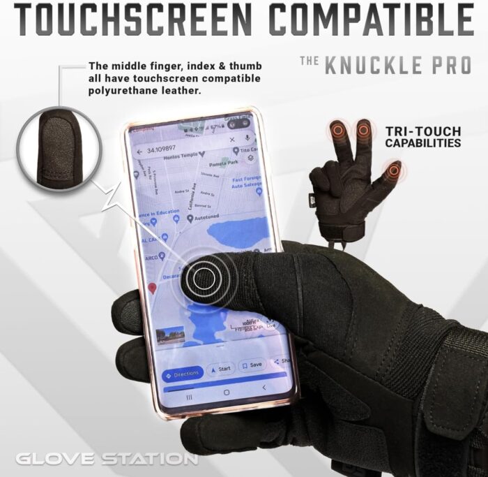 Glove Station - Tactical Shooting Hard Knuckle Gloves for Men and Woman with Touchscreen Fingers - Durable and Comfortable Hand-Gear for Outdoor Work Shooting and Hunting - Image 4