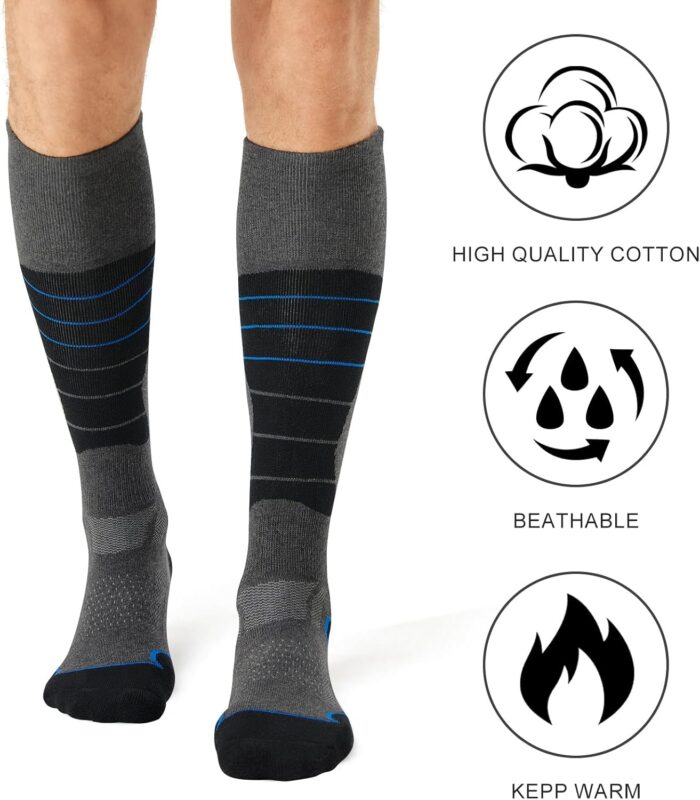 CS CELERSPORT 2/3/4 Pack Ski Socks for Men and Women Skiing, Snowboarding, Winter Performance Socks - Image 4