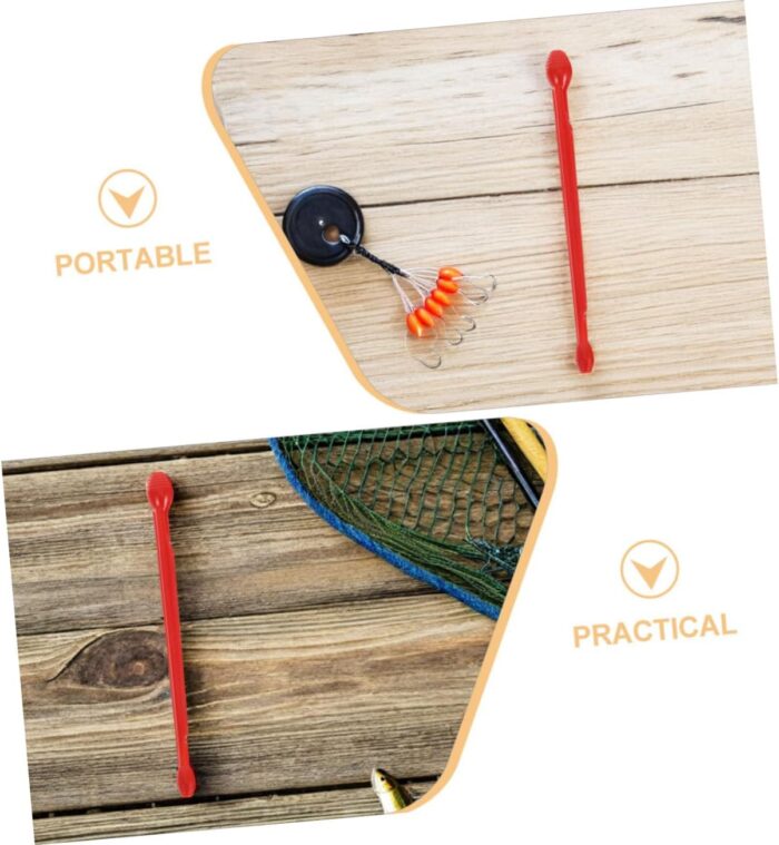 VICASKY 10pcs Hook Remover Plastic Fishing Hook Disgorger Mountaineering Accessories Plastic Swivel Hook Camping Rope Buckle Mini Hanging Buckle Fishing Tools Camping Hanging Hook Pp Red - Image 3