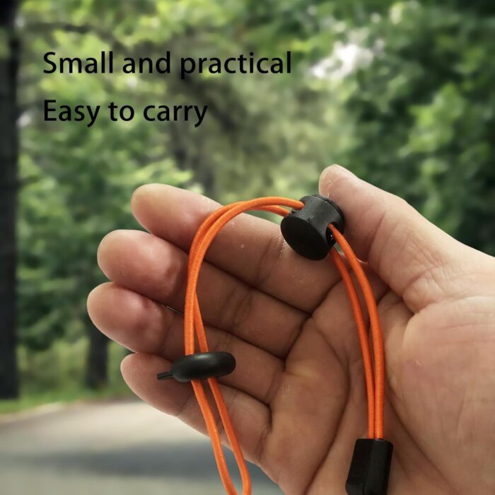 6-Pack Hiking Pole Holders - Backpack Attachments with Elastic Rope Fasteners for Trekking, Mountaineering, Camping etc Outdoor Sports (Army Green, Khaki, Orange) - Image 3