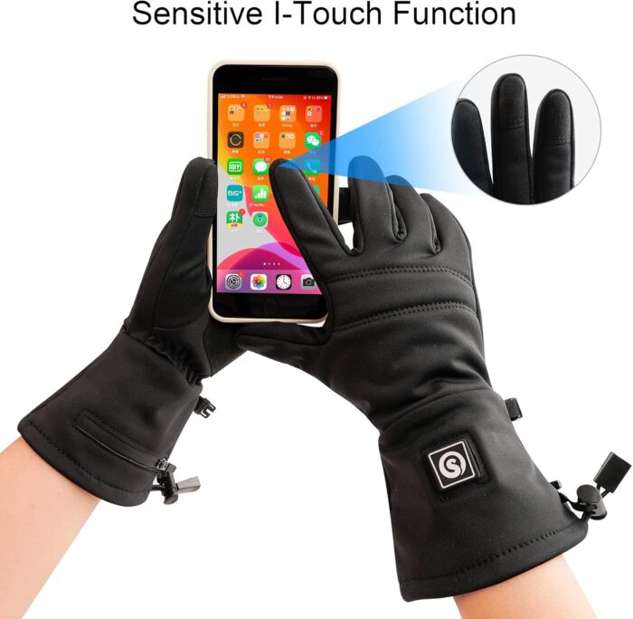 DAY WOLF Heated Glove Liners Electric Gloves for Men Women Rechargeable Battery Hand Warmer for Winter Sports Snow Biking Riding Skiing Cycling Hunting Snowboarding - Image 3