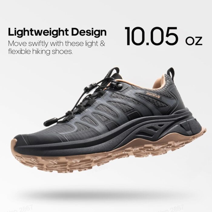 NORTIV 8 Women's Quick Laces Hiking Shoes Lightweight Walking Outdoors Trekking Trails Camping Casual Sneakers - Image 2