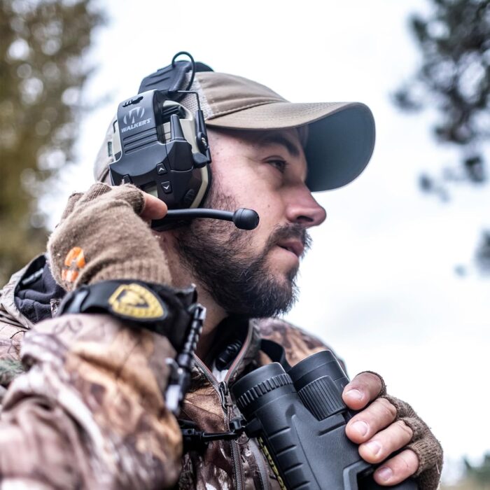 WALKER'S Razor Walkie Talkie Attachment - 22 Channels 3 Miles Range Distance Voice-Activated Handsfree Communication Device for Razor Shooting Muffs, 3 AAA Batteries Included - Image 7