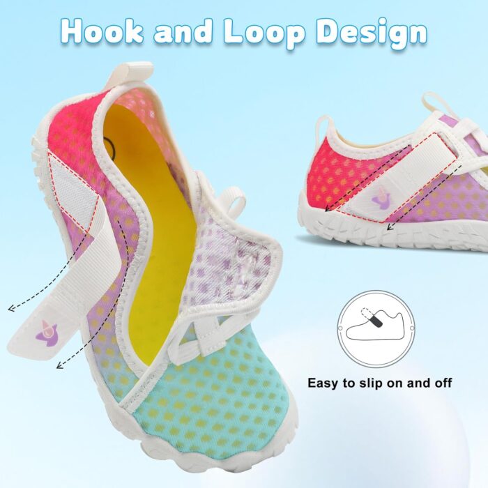 LeIsfIt Kids Water Shoes Boys Girls Swim Beach Shoes Toddler Barefoot Water Sport Socks Quick-Dry Lightweight Aqua Socks for Pool Sand - Image 3