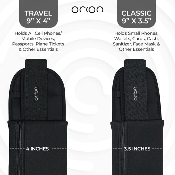 The Belt of Orion Survival Gear Travel Running Belt Waist Fanny Pack Hands Free Way to Carry Sanitizer, Face Mask, Phone, Passport, Keys, ID, Money & Everyday Essentials (Travel 9"x4") - Image 4