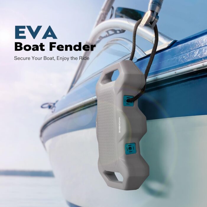 VIVOHOME EVA Boat Fenders for Docking, Boat Bumpers with Nylon Rope, and Fixed Lock Fit for Yachts, Sailing Dinghies, Bass Boats - Image 2