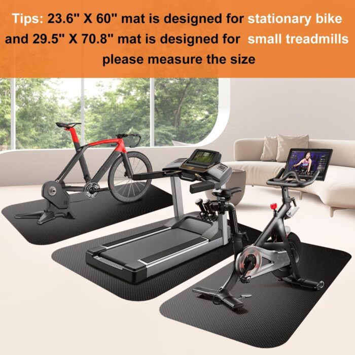 Treadmill Walking Pad Mat for Carpet Floors,Folding Treadmill Mat for Hardwood Floors,for Under Exercise Bike, Exercise Equipment Mat,Reduce Noise Shock Absorption - Image 3