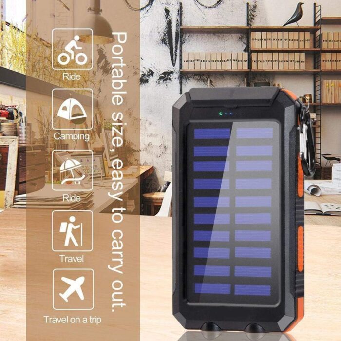 Solar Charger, 38800mAh Portable Type-C Solar Power Bank for All Cellphones, Waterproof Battery Pack, Outdoor External Backup Power Charger Three Outputs/LED Flashlights, Perfect for Camping Travel - Image 6
