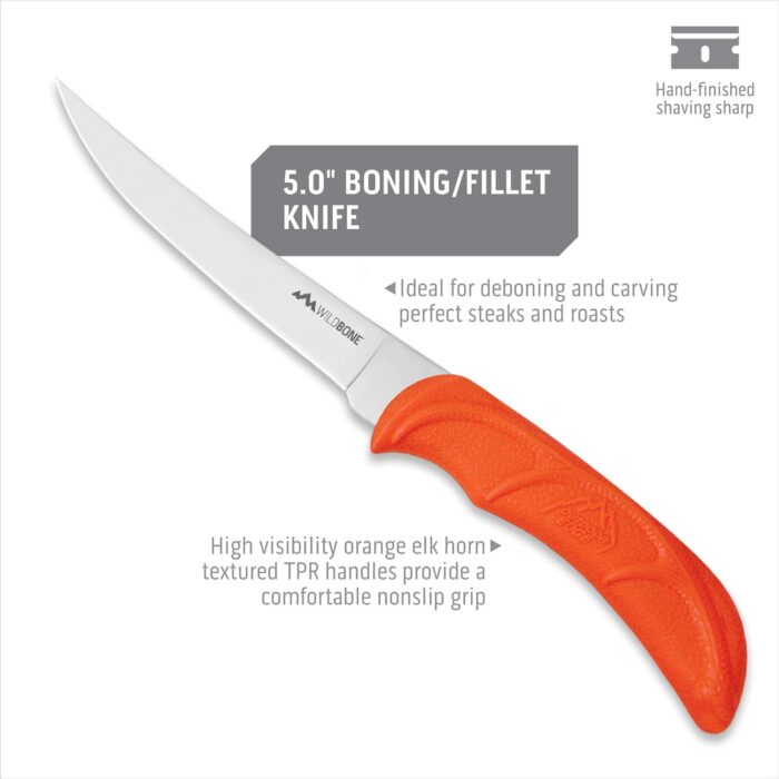 Outdoor Edge WildLite - 6-Piece Field to Freezer Hunting & Game Processing Knife Set with Gut Hook Blade, Caping Knife - Hunting Knives for Gutting Deer with Case - Deer & Elk Accessories - Image 4