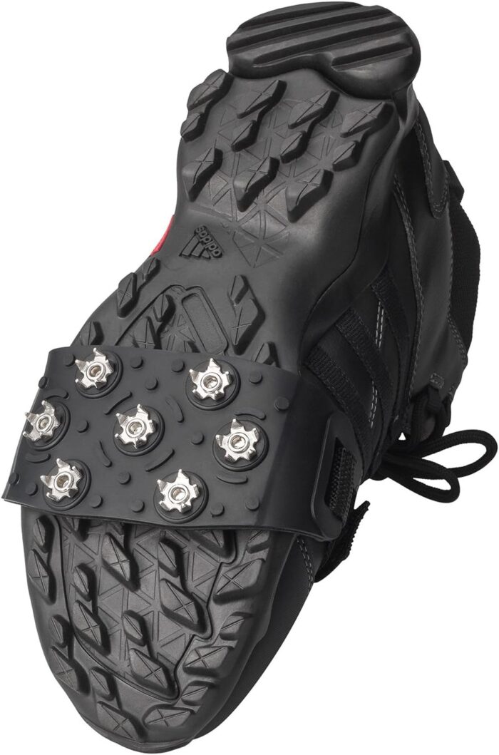 Crampon Traction Cleats Anti-Skid Traction Grips Crampons Spikes 7 Point Cleats for Footwear for Walking, Jogging, Hiking, Mountaineering Ice Snow Grips - Image 9