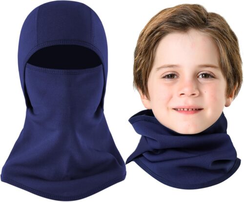 Aegend Balaclava Face Mask for Kids Age 5-12, Windproof Ski Face Neck Warmer for Cold Weather Winter Outdoor Sports