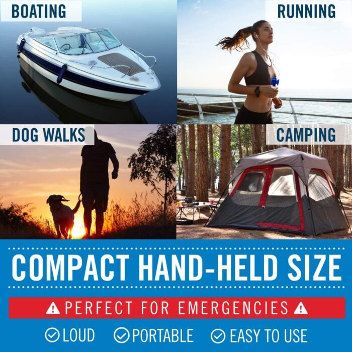 Marine Safety Air Horn, Very Loud Handheld Fog Horn, Mini Compressed Can 1.4oz for Boating and Walking Safety 1.4oz - Image 3