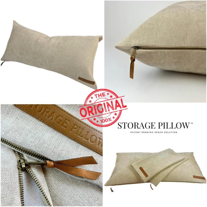 THE STORAGE PILLOW XL zippered storage Pillowcase FILL w Clothes Bedding Blankets to maximize Space - RV Camper Dorm Tiny Home Boat Inside Organization Ideas Accessories - Small Space Storage Solution - Image 3