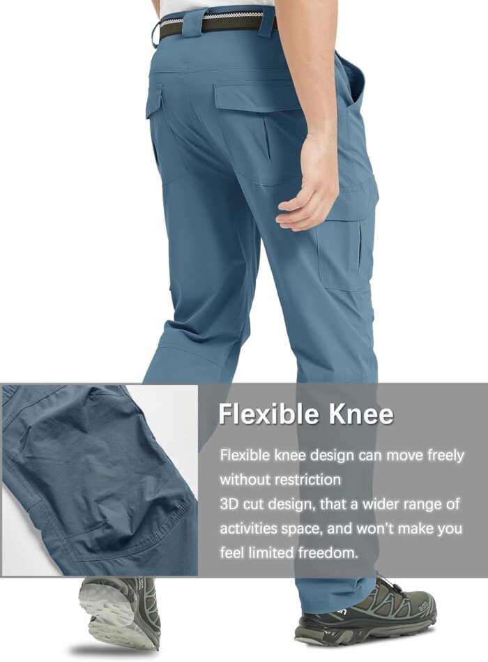 Men's Cargo Hiking Pants Lightweight Water Resistant Quick Dry Outdoor Fishing Travel Climbing Work Pants - Image 5