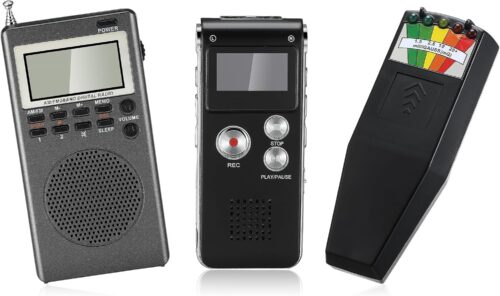 Saillong 3 Pcs Ghost Hunting Equipment Include 1 Pcs Spirit Ghost Hunting Box 1 Pcs Digital Voice Recorder 1 Pcs LED Emf Magnetic Field Hunting Detector, Paranormal Research Tools