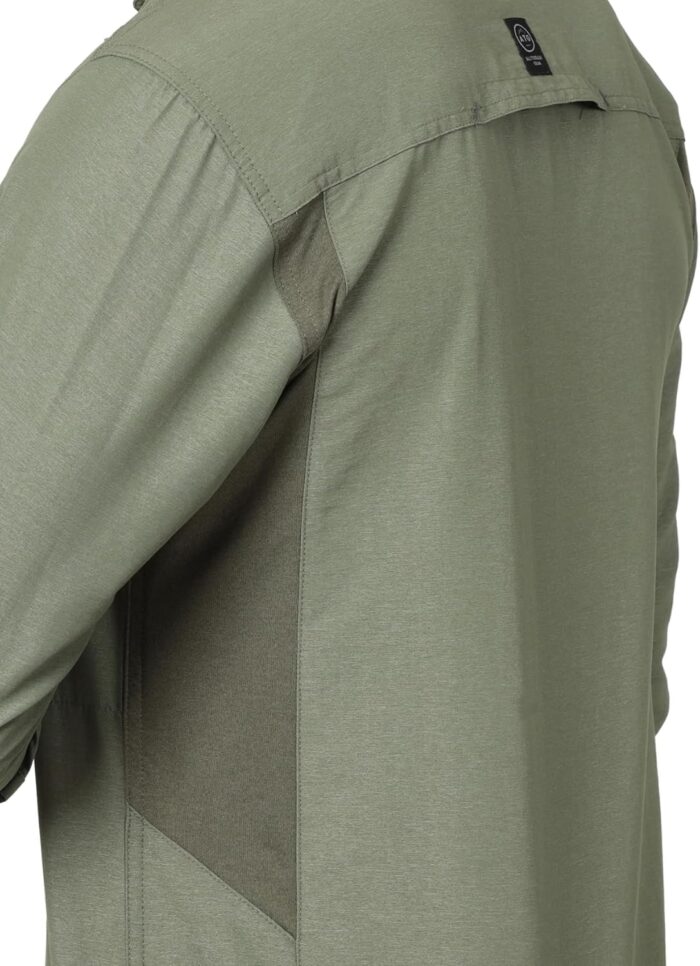 ATG by Wrangler Men's Long Sleeve Mixed Material Shirt - Image 6