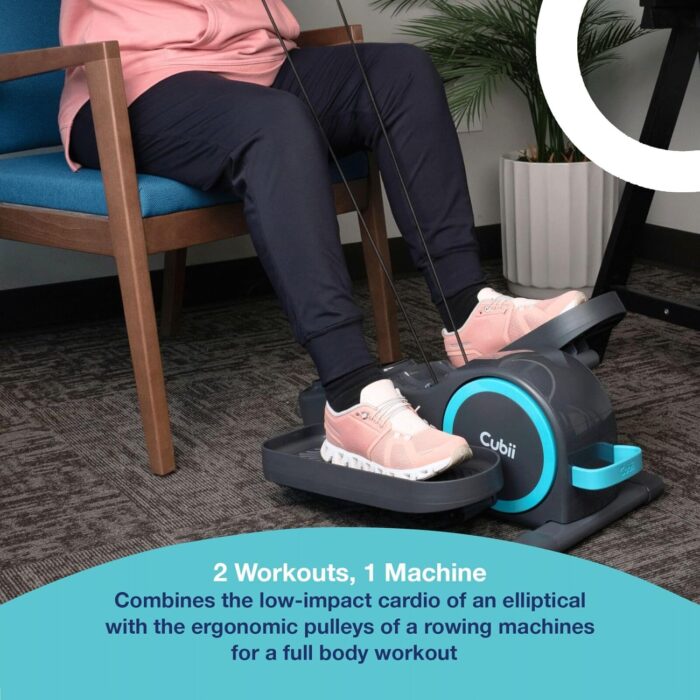 Cubii Total Body - Compact 2-in-1 Elliptical with 12 Resistance Levels, Low-Impact Cardio & Strength Training with an Ergonomic Pulley System for a Full-Body Workout - Adult to Senior - Image 6