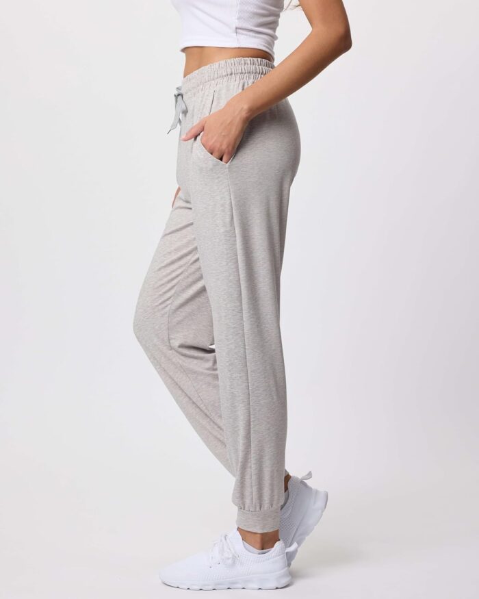 Real Essentials 3 Pack: Women's Ultra-Soft Lounge Joggers Sweatpants Athletic Yoga Pants with Pockets (Available in Plus) - Image 5