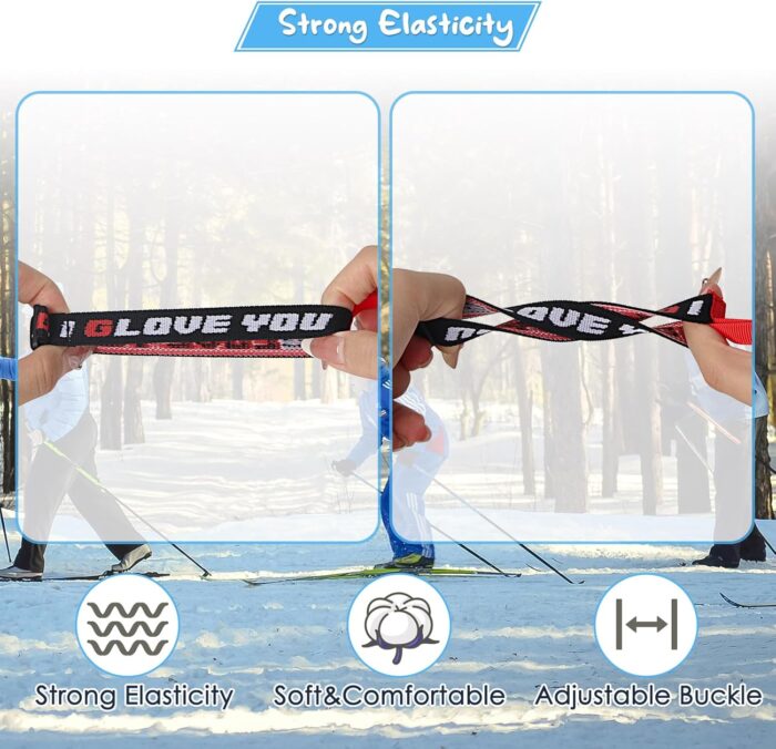 Adjustable Ski Glove Leash - Unisex Wrist Straps, Elastic Glove Straps for Mountaineering & Ski Accessories - Image 5