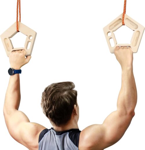 FRUITEAM Hangboard Holds in Wood for Rock Climbing,Portable Hangboard Rock Climbing,Finger Strengthener for Pull-up Grip Arm Training Indoor and Outdoor