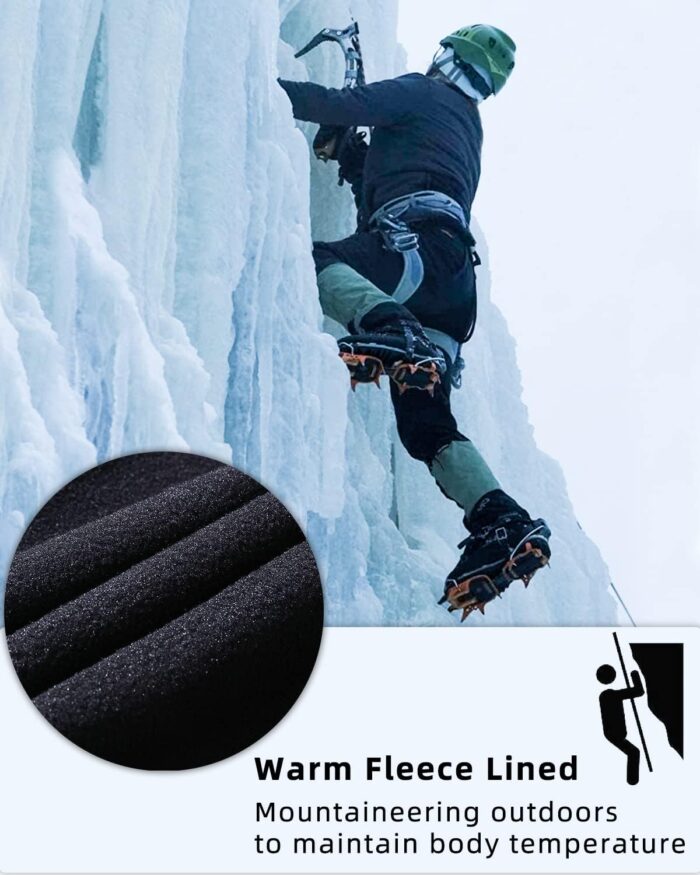 BenBoy Men's Snow Ski Outdoor Waterproof Windproof Fleece Cargo Hiking Pants - Image 3