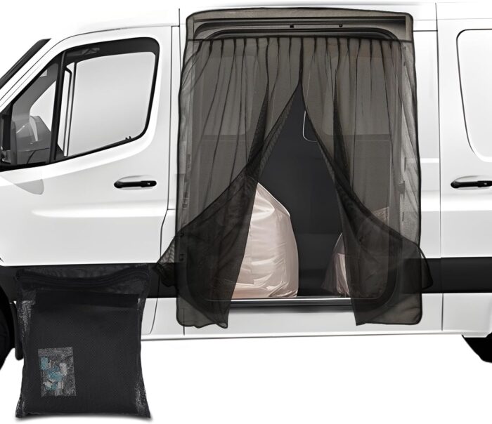 Van Bug Screen for Sprinter, Universal Size Magnetic Mosquito Net for Ford Transit, ProMaster & Other Campervans, Motorhomes, RV Sliding Door Bug Mesh, Van Life Essentials (Standard)