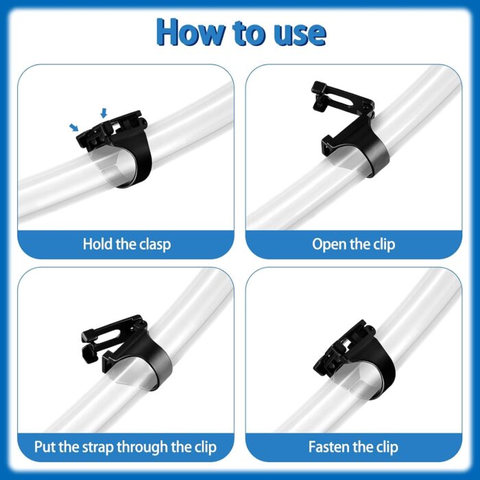Frienda Scuba Dive Snorkel Clip Silicone Diving Snorkel Keeper Mask Strap Holder Retainer Quick Release Scuba Plastic Clip Tube Holder Equipment Attachment Gear Spare Part Accessories - Image 4