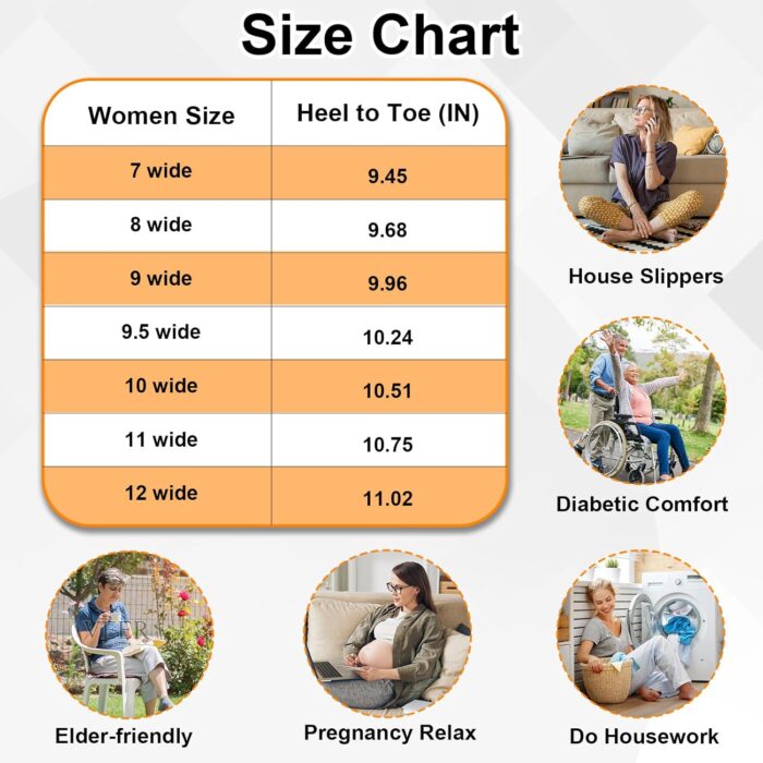 BARERUN Womens Slippers Wide Diabetic Shoes for Women Adjustable House Slippers Swollen Bunions Neuropathy House Shoes Stable Non Slip Barefoot Walking Shoes Indoor Outdoor - Image 7