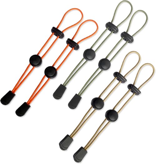 6-Pack Hiking Pole Holders - Backpack Attachments with Elastic Rope Fasteners for Trekking, Mountaineering, Camping etc Outdoor Sports (Army Green, Khaki, Orange)
