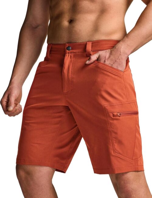 CQR Men's Quick Dry Stretch Hiking Cargo Shorts, Lightweight Water Resistant Tactical Casual, Golf & Outdoor with Pockets