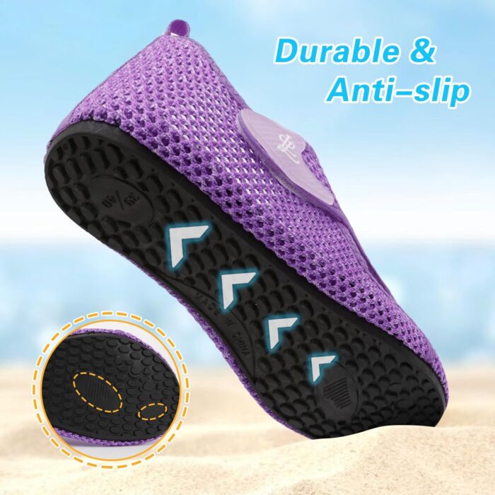 LeIsfIt Water Shoes for Women Men Wide Swim Beach Barefoot Shoes Quick Dry Aqua Socks for Pool Diving Boating River Yoga Lake Surf - Image 4