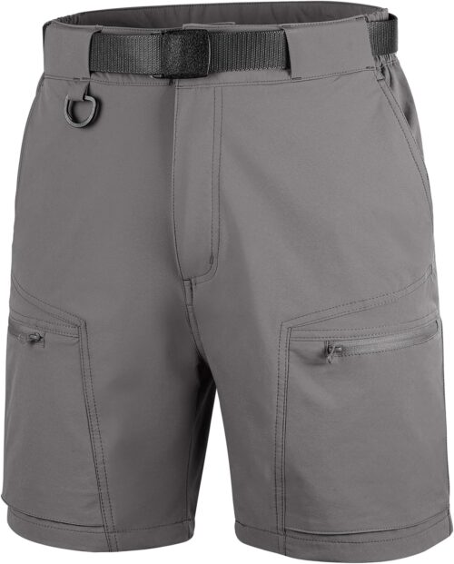 FREE SOLDIER Men's Cargo Hiking Shorts with Belt Lightweight Quick Dry Tactical Shorts with Pockets for Casual Work Golf