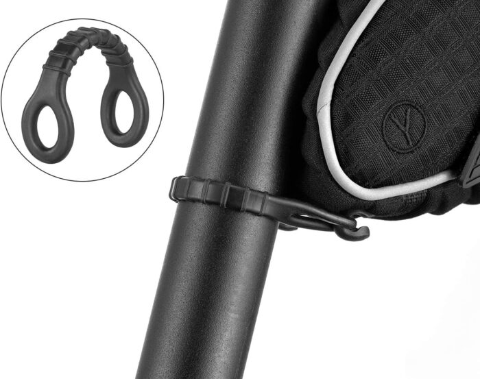 ROCKBROS Bike Seat Bag, Bicycle Saddle Bag Under Seat 3D Shell Cycling Seat Pack for Mountain Road Bikes Black - Image 3
