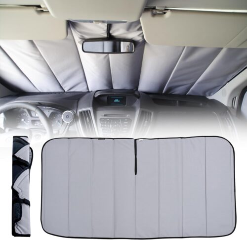 Living in a Bubble Insulated Blackout Window Covers for Ford Transit 2015-Current Mid & High Roof. Van Life Essentials & Camper Van Accessories (Windshield 2015-Current)