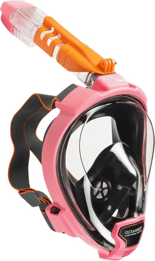 OCEAN REEF - Aria QR + Quick Release Snorkeling Mask - Full Face Snorkeling Mask - 180 Degree Underwater Vision - 8 Colours and 4 Sizes