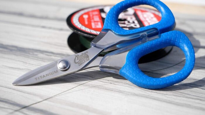 CUDA 5.5" Large Braid Shear | Durable Fishing Braid, Mono & Fluorocarbon Cutter for Saltwater & Freshwater with Dual Serrated Blades & Oversized Non-Slip Comfort Bows - Image 6