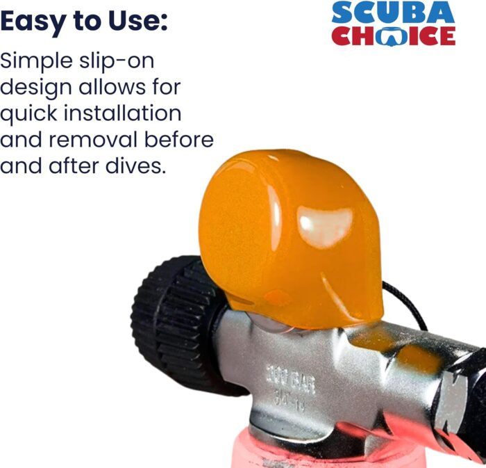 Scuba Choice Diving Tank Valve Cap Protector, Orange - Prevents Valve Damage, Durable Attachment Line, Scuba Gear Protection, Essential Accessory for Diving Equipment Safety - Image 2
