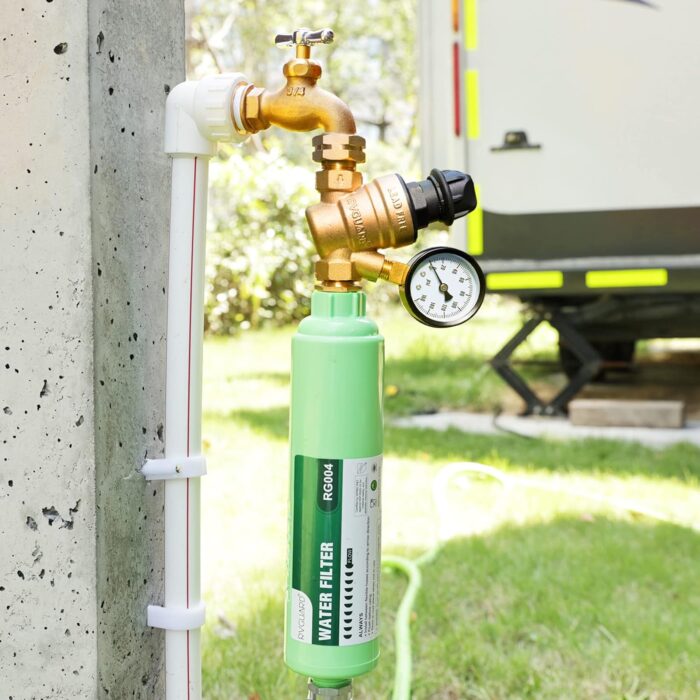 RVGUARD RV Water Pressure Regulator Valve With An Adjustable Knob, NO Tool Required, Brass Lead-Free Water Pressure Reducer with Gauge and Inlet Screen Filter for RV Camper Travel Trailer - Image 7
