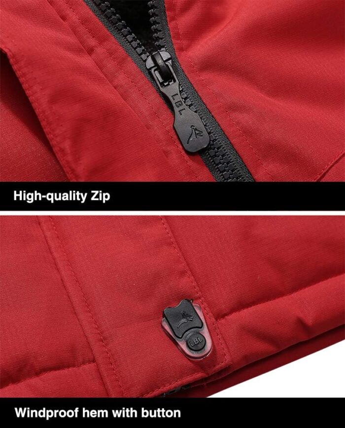 MAGCOMSEN Men's Winter Coats Water Resistant Ski Snow Jacket Warm Fleece Jacket Parka Raincoats With Multi-Pockets - Image 7