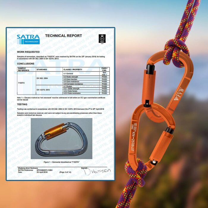 FVW Auto Locking Rock Climbing Carabiner Clips, UIAA Certified Professional 25KN (5620 lbs) Heavy Duty Caribeaners for Rappelling Swing Rescue & Gym etc,Large Carabiners,D-Shaped - Image 5