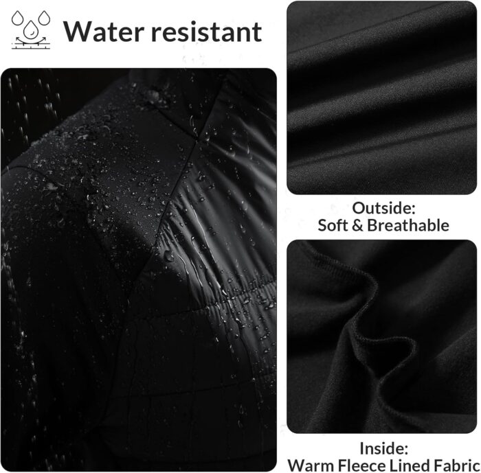 baleaf Women's Lightweight Warm Jacket Running Insulated Water Resistant Fall Jackets Winter Hiking Hybrid Puffer Coat - Image 4