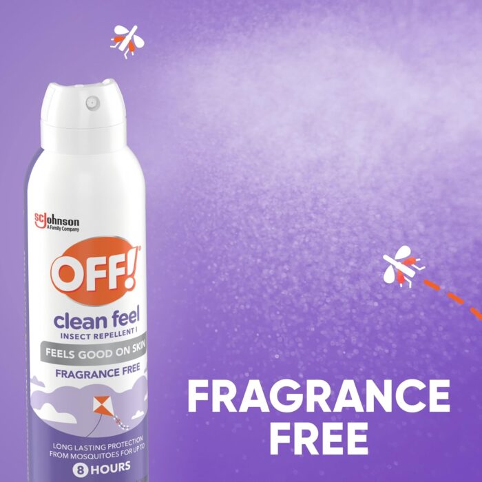 OFF! Clean Feel Insect Repellent Aerosol with 20% Picaridin, Bug Spray with Long Lasting Protection from Mosquitoes, Feels Good on Skin, 5 oz - Image 5