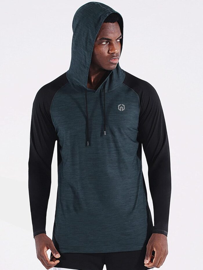 NELEUS Men's Running Shirt Long Sleeve Workout Shirts with Hoods - Image 6